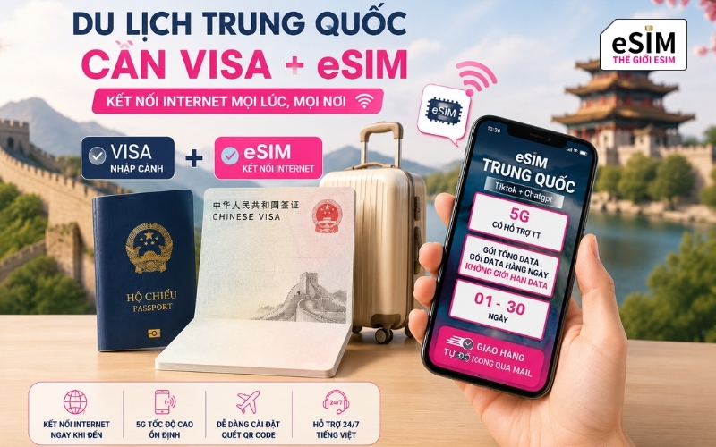 Kết nối Internet toàn cầu dễ dàng cùng Thế Giới eSIM với hơn 190 quốc gia.